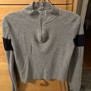 Brandy Melville Gray Ribbed Turtleneck Sweater